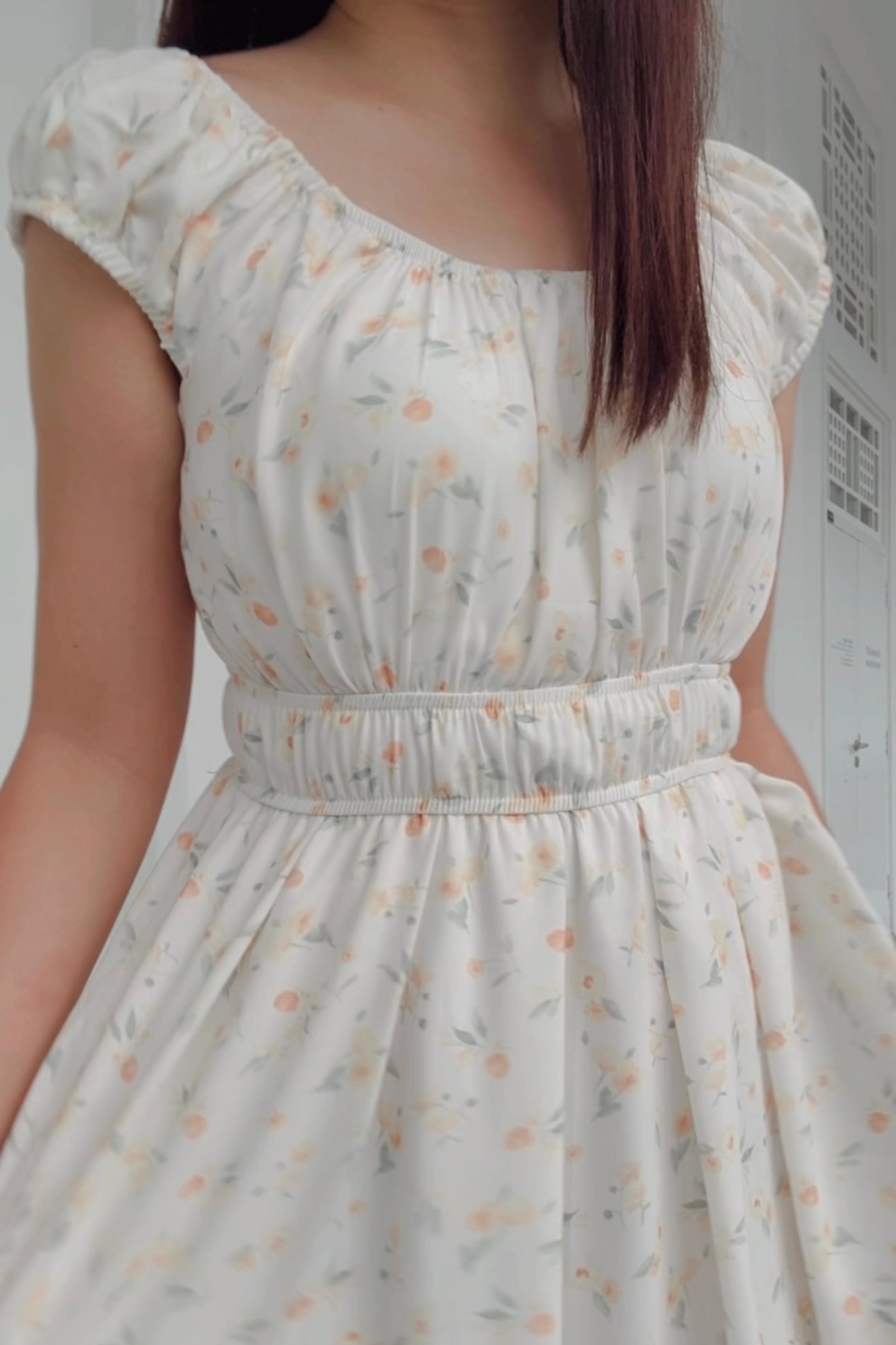 Andrea Summer Floral Padded Ruched Dress