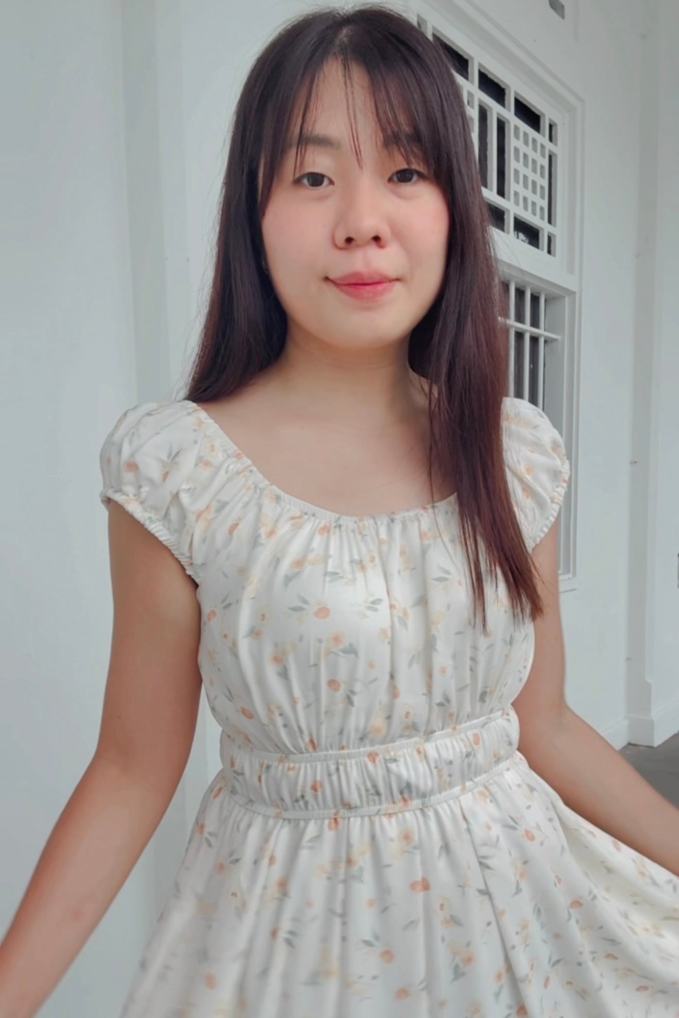 Andrea Summer Floral Padded Ruched Dress