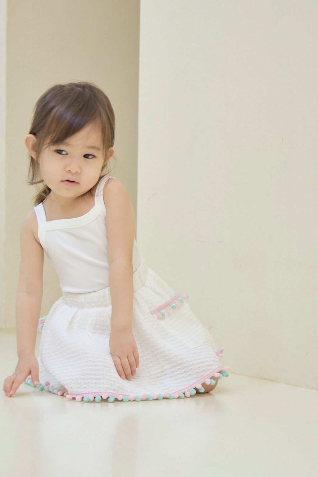 BBTK *BASIC* Kids Knitted Top (White)