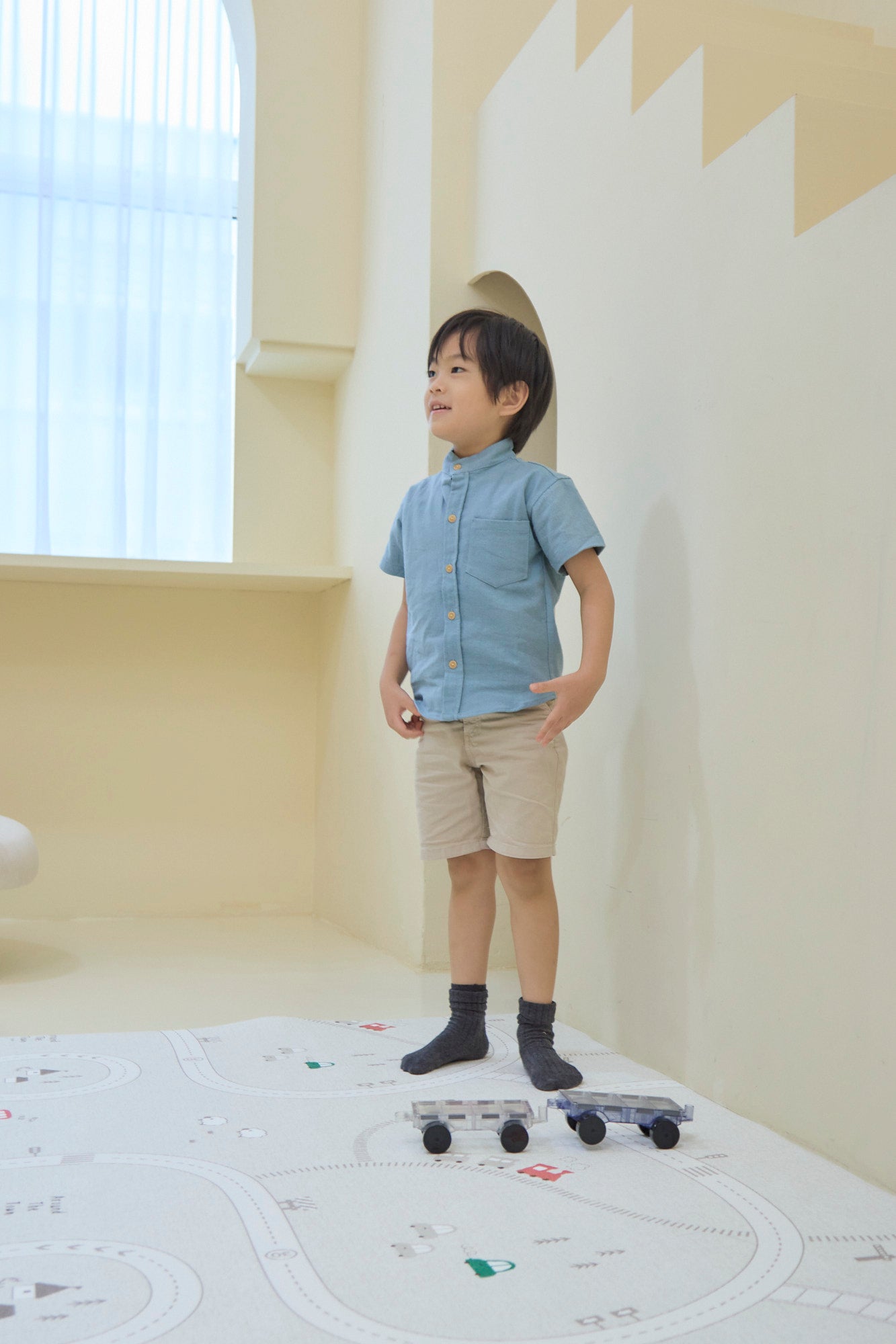 Asa Linen Cotton Shirt (Blue)