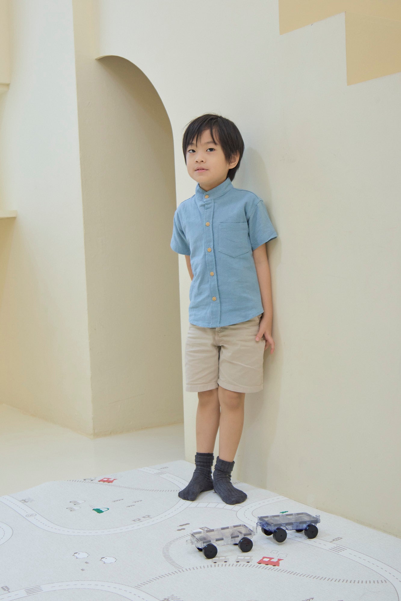 Asa Linen Cotton Shirt (Blue)