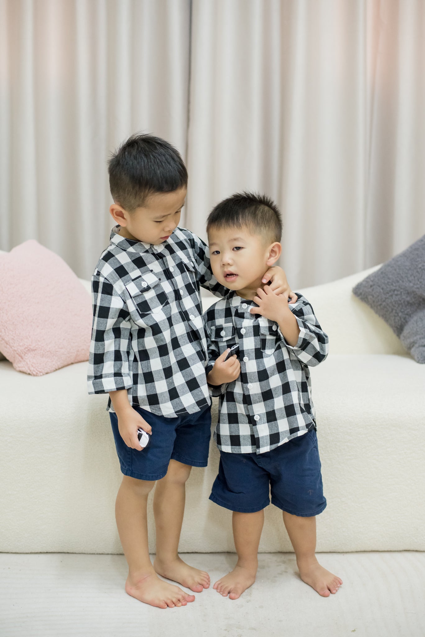 Jasper 3/4 Sleeve Gingham Shirt