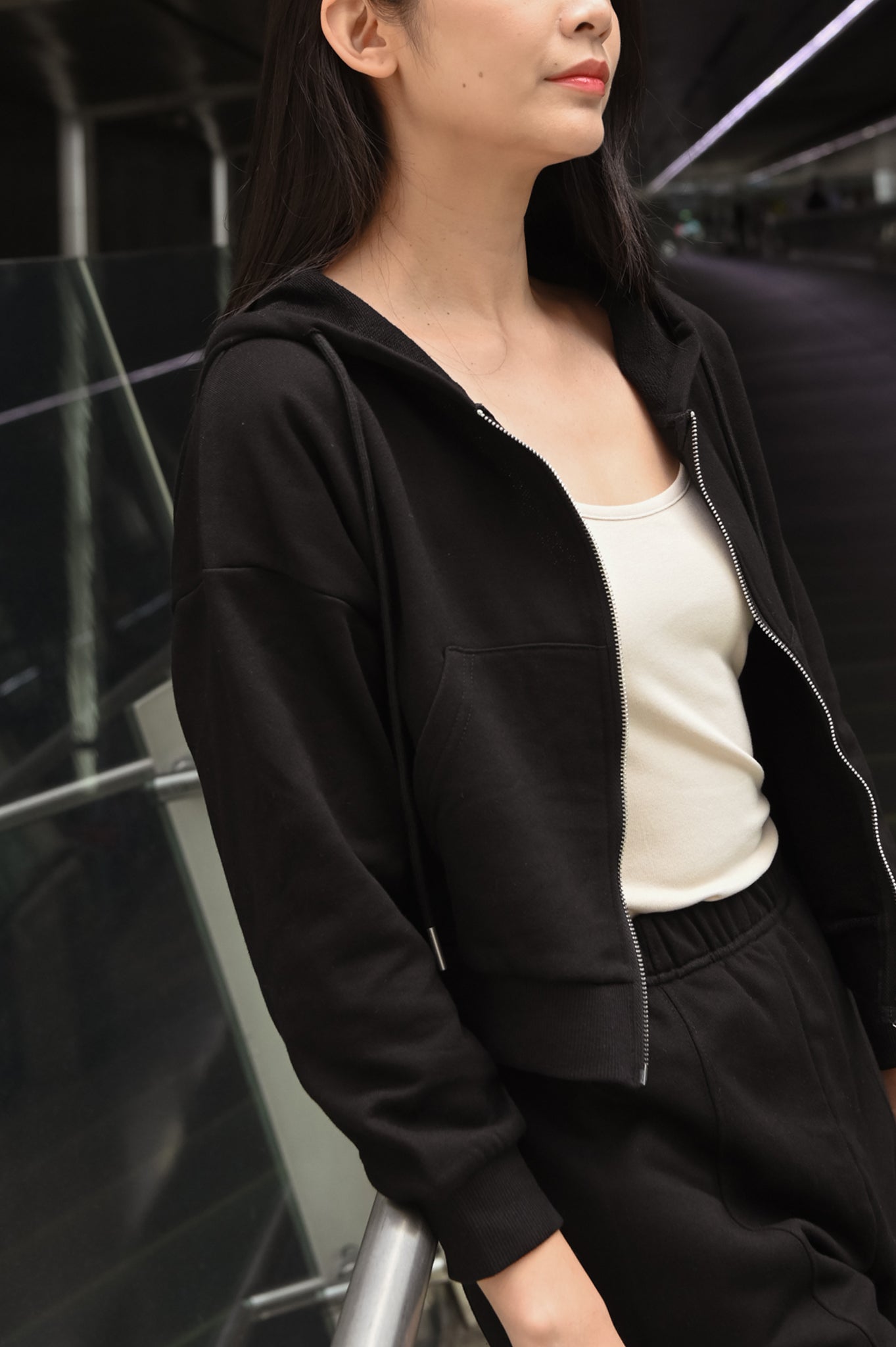 Linden Cotton Hoodie (Black)