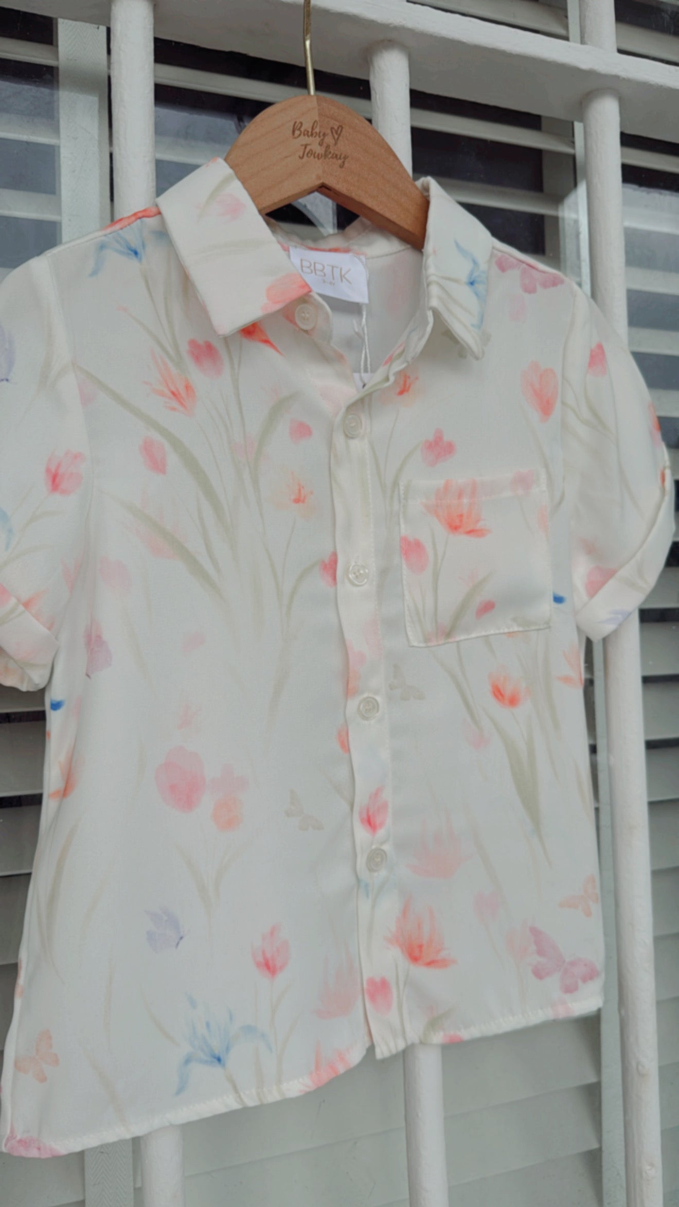 Jayden Butterfly Floral Kids Shirt