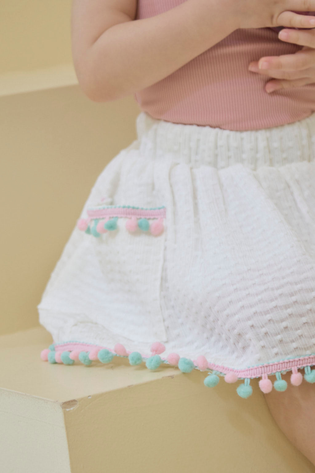 Sophia Pom Pom Skirt (Vanilla)