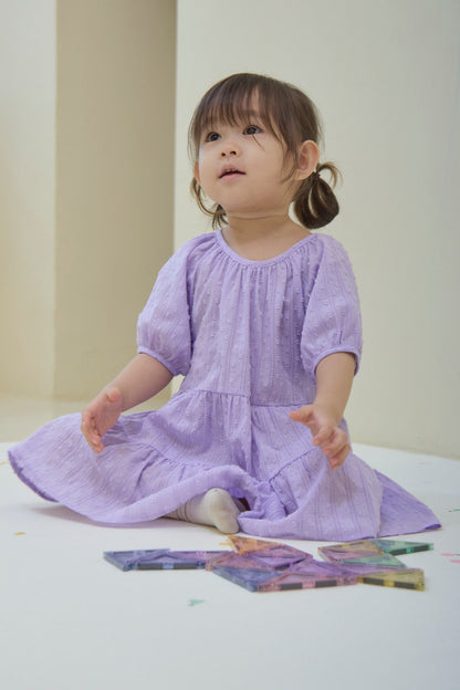 Adele Swiss Dot Kids Dress (lilac)