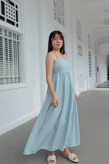 Chloe Criss Cross Maxi Dress (Aqua)