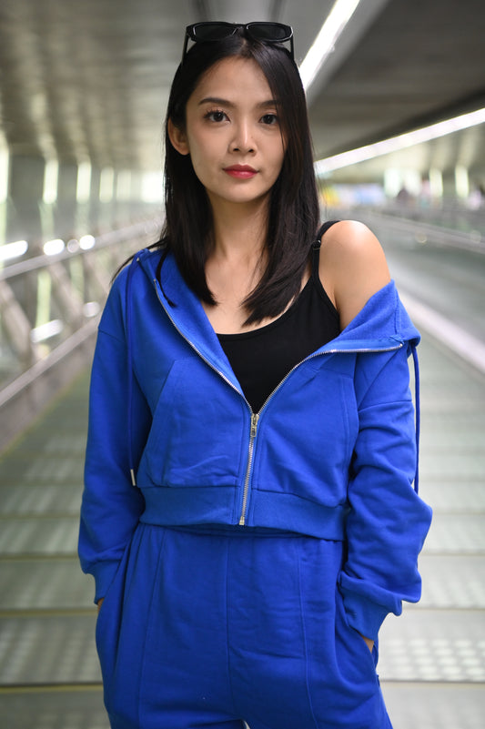 Linden Cotton Hoodie (Electric Blue)