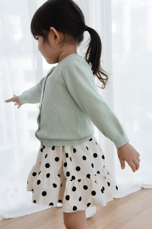 Fluffy Snuggly Knitted Cardigan (Mint Green)