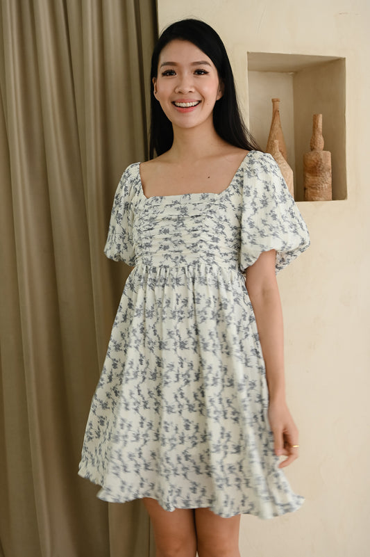 Clara Smocked Skort Dress (Porcelain Floral)