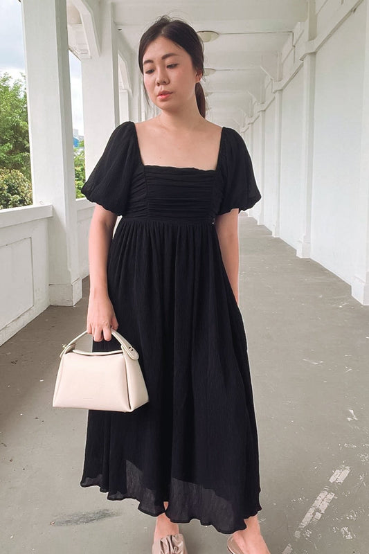 Ethereal Black Sleeved Dress