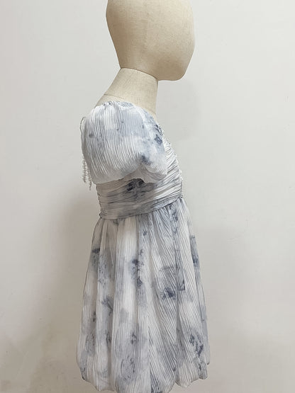 Ethereal Blue Rose Sleeved Dress V2 (Kids)