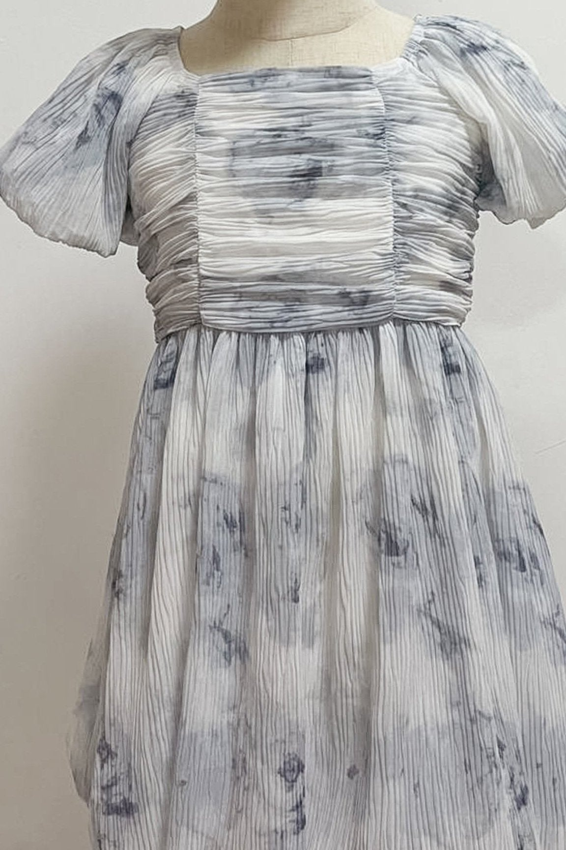 Ethereal Blue Rose Sleeved Dress V2 (Kids)